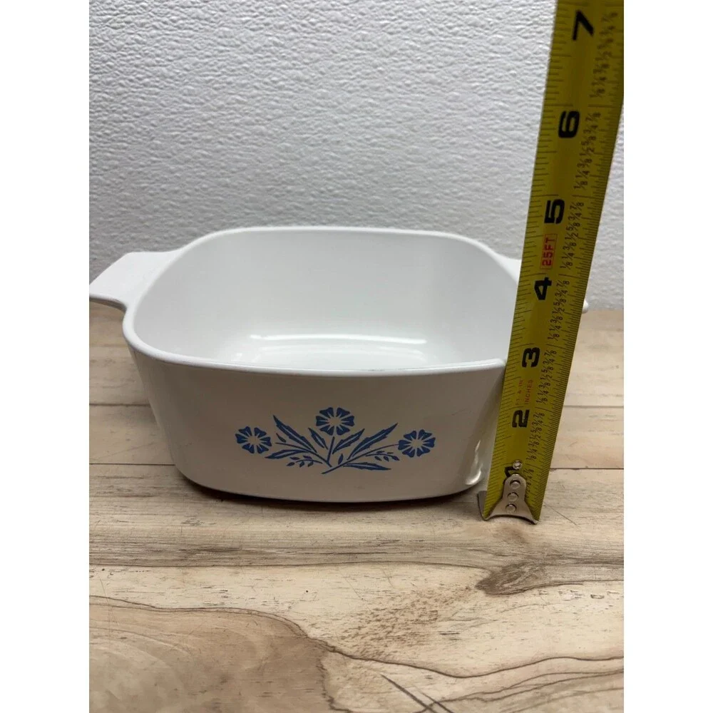 Vtg Corning Ware Blue Cornflower Casserole Dish A-1 1/2- B 1 1/2 Quart With Lid